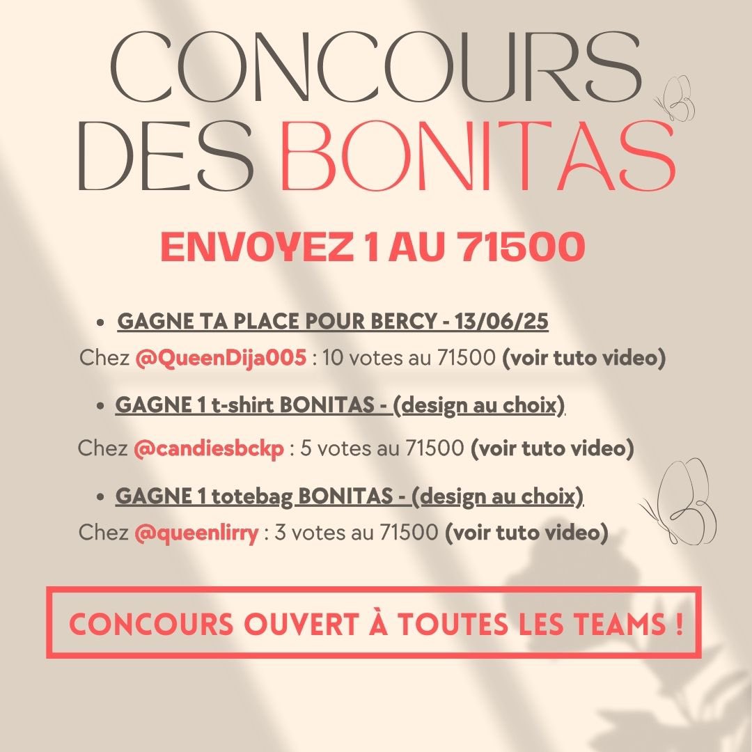 Liney94's tweet photo. Les Bonitas, il est hors de question qu’Ebony perde si près du but ! Donnons tout !
Votez 1 par SMS au 71 500 ou par appel au 34 80 ! Les antillais de Dom-Tom, vous pouvez aussi voter uniquement par téléphone au 34 80 !
#EbonyGagnante #StarAcademyLeLive #StreamUnforgettable https://t.co/oruTNXeUQr