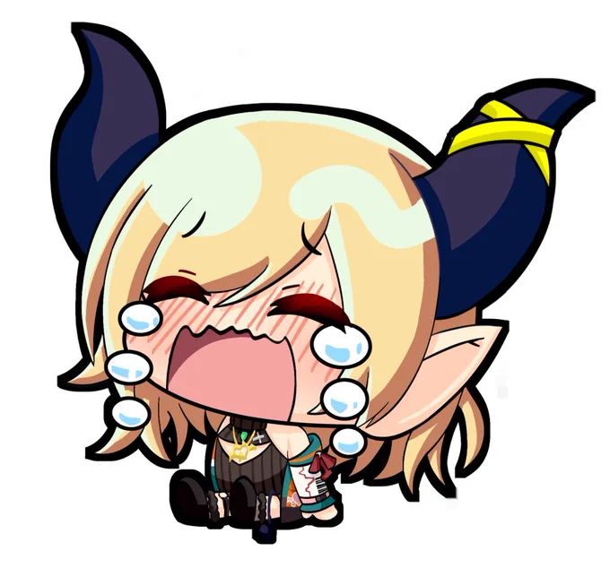 泣いてるちょこ先生のイラスト置いときます  #しょこらーと 