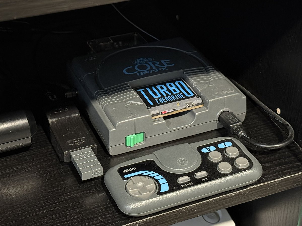 Loving this Analogue Duo compatible faceplate for the Turbo Everdrive Duo from <a href="/humblebazooka/">Humble Bazooka</a>. Feels super secure when inserting into the Duo, and looks great with the Core Grafx too! Thanks again for seeing the product through to production!