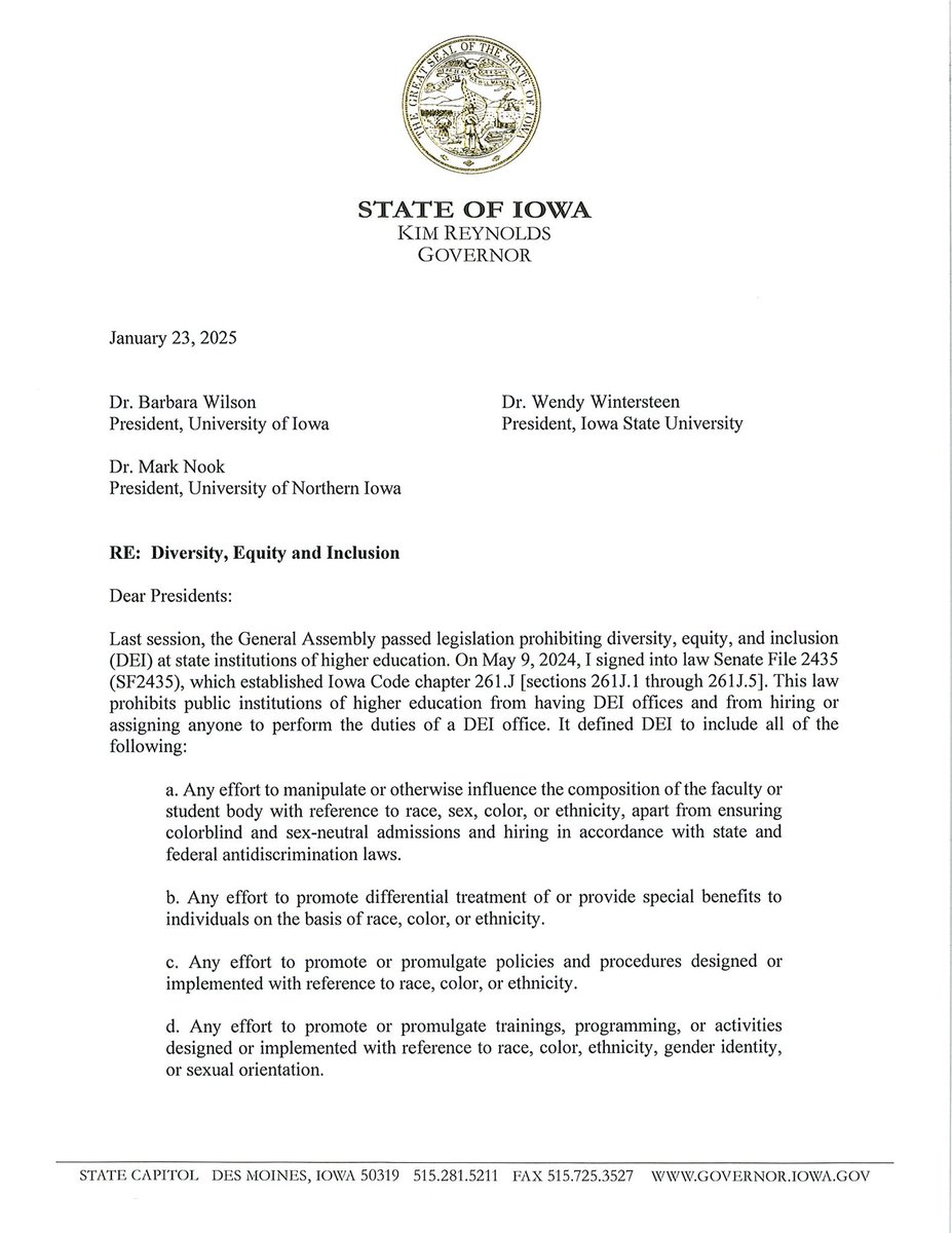 Gov. Kim Reynolds tweet media