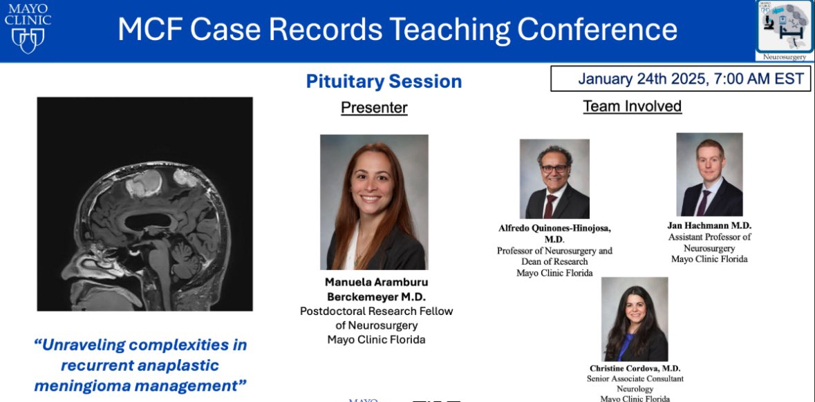 Manuela Aramburu Berckemeyer, MD (@manuelaab99) on Twitter photo Join us tomorrow for our MCF Case Records Meningioma Session
<a href="/DoctorQMd/">Dr. Alfredo QuiƱones-Hinojosa</a> <a href="/janhachmann/">Jan Hachmann MD MS MBA</a> <a href="/MayoClinicNeuro/">Mayo Clinic Neuro</a> <a href="/MayoClinic/">Mayo Clinic</a> <a href="/adrian_safa/">Adrian Safa M.D.</a> <a href="/JEmilianoSG/">J. Emiliano Sanchez-Garavito M.D.</a> <a href="/jpnavarro_md/">Juan P. Navarro-Garcia de Llano, MD</a> <a href="/lmichmd/">Loizos Michaelides, MD</a> <a href="/paosmeade/">Paola SuƔrez Meade, MD</a> Join us tomorrow for our MCF Case Records Meningioma Session
<a href="/DoctorQMd/">Dr. Alfredo QuiƱones-Hinojosa</a> <a href="/janhachmann/">Jan Hachmann MD MS MBA</a> <a href="/MayoClinicNeuro/">Mayo Clinic Neuro</a> <a href="/MayoClinic/">Mayo Clinic</a> <a href="/adrian_safa/">Adrian Safa M.D.</a> <a href="/JEmilianoSG/">J. Emiliano Sanchez-Garavito M.D.</a> <a href="/jpnavarro_md/">Juan P. Navarro-Garcia de Llano, MD</a> <a href="/lmichmd/">Loizos Michaelides, MD</a> <a href="/paosmeade/">Paola SuƔrez Meade, MD</a>