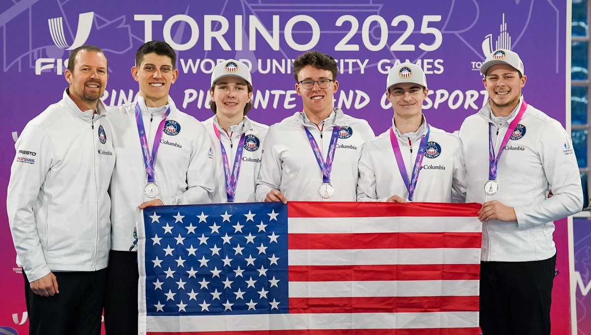 The Men’s Curling team leaves their mark with a silver medal at the Winter World University Games in Torino! We’re so proud of you, Team Hebert!🇺🇸🥈🥌

#Torino2025 #FISUGames #WUG2025 #MensCurling #SilverMedal