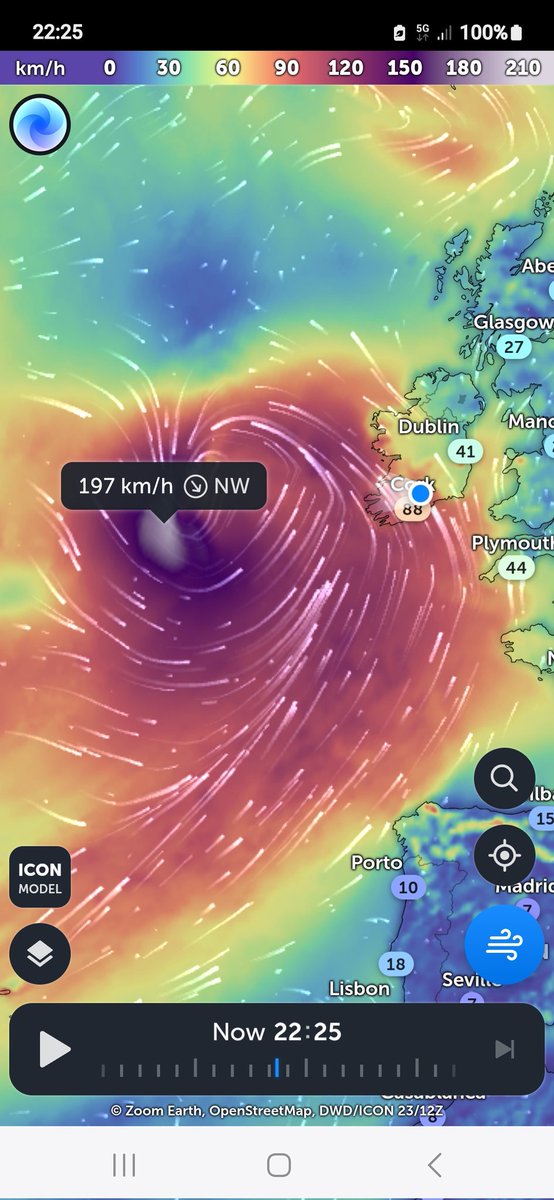 197km/hr right now. #StormÉowyn <a href="/CarlowWeather/">Carlow Weather</a>