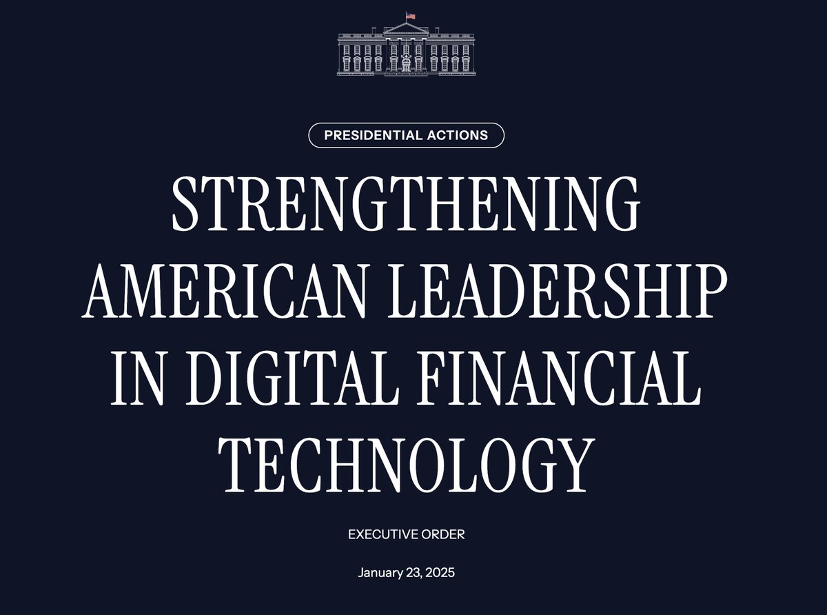 While the National Digital Asset Stockpile, and potential creation of a Strategic Bitcoin Reserve, is extremely bullish

This new crypto executive order from Trump is arguably just as, if not more, bullish for the crypto industry 

The EO reflects the polices of the Trump admin