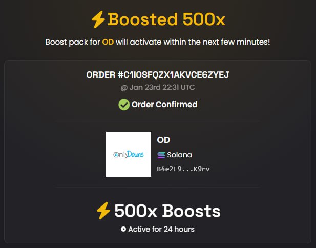 OnlyDownsSol's tweet photo. ANOTHER ONE!, 1 THOUSAND TOTAL BOOST! LETS GO!!!

$OD 

B4e2L9KxzutSRMCnT8M9RKmka2DxThi51SNTmKv9K9rv https://t.co/8CpuCFjQug