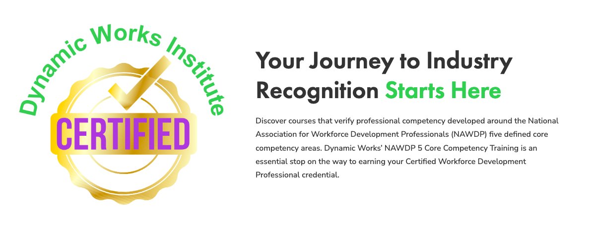 DynamicWorksIns's tweet photo. Get started on the next step of your career with our @NAWDP 5 Core Competency Training! 
Learn more: https://t.co/hQSLZ8ZqJc

#DynamicWorks #LetsGetToWork #DynamicWords #workforcedevelopment #workforce #community #education #business #entrepreneur #careerdevelopment #jobs https://t.co/UML7gyUrAu
