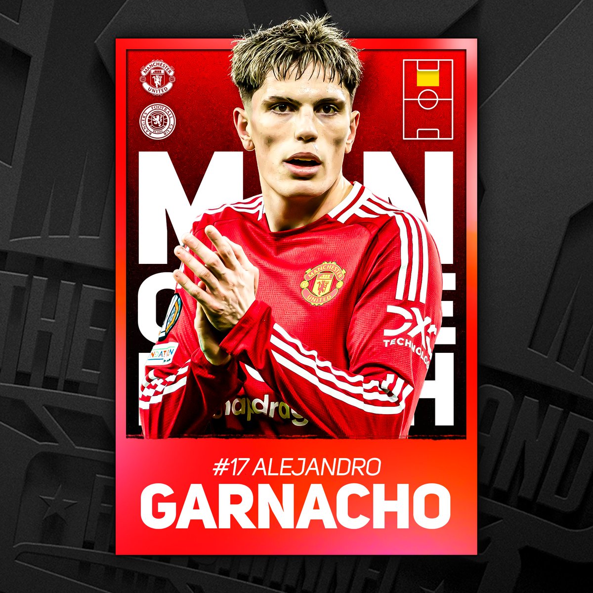 🔥 A great overall performance today!

Alejandro Garnacho, as voted by you, is YOUR Man of the Match! #mufc