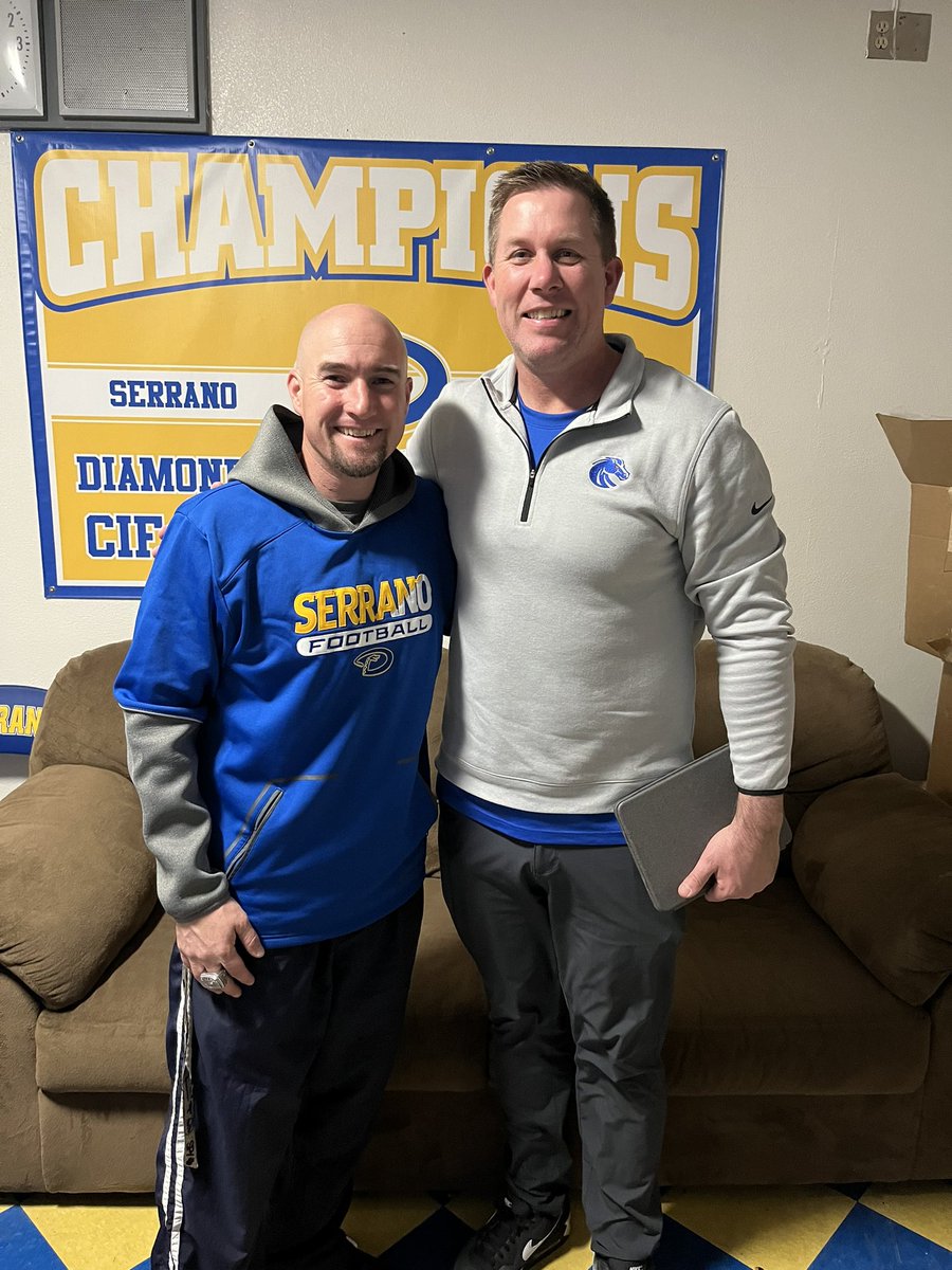 Serrano Football (@cmaholchic) on Twitter photo THANKS COACH KEANE AND BOISE STATE FOR STOPPING BY SNAKE TOWN!@Coach_TKeane <a href="/BroncoSportsFB/">Boise State Football</a> THANKS COACH KEANE AND BOISE STATE FOR STOPPING BY SNAKE TOWN!@Coach_TKeane <a href="/BroncoSportsFB/">Boise State Football</a>