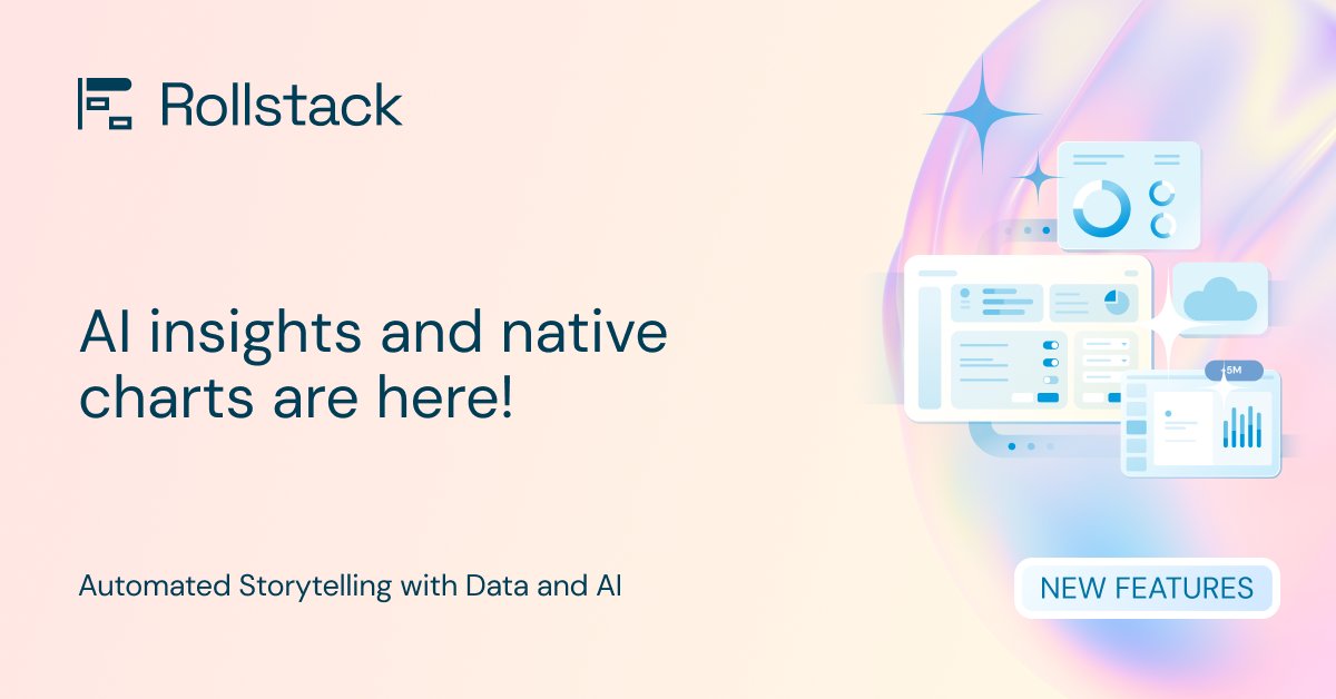 Rollstack (@rollstack) on Twitter photo ๐ ๐๐ ๐ถ๐ป๐๐ถ๐ด๐ต๐๐ & ๐ป๐ฎ๐๐ถ๐๐ฒ ๐ฐ๐ต๐ฎ๐ฟ๐๐ ๐ฎ๐ฟ๐ฒ ๐ต๐ฒ๐ฟ๐ฒ!
We're pleased to announce that generative AI insights and native charts are now available to all Rollstack customers.
Rollstack.com
#Analytics #AIInsights #BusinessIntelligence ๐ ๐๐ ๐ถ๐ป๐๐ถ๐ด๐ต๐๐ & ๐ป๐ฎ๐๐ถ๐๐ฒ ๐ฐ๐ต๐ฎ๐ฟ๐๐ ๐ฎ๐ฟ๐ฒ ๐ต๐ฒ๐ฟ๐ฒ!
We're pleased to announce that generative AI insights and native charts are now available to all Rollstack customers.
Rollstack.com
#Analytics #AIInsights #BusinessIntelligence