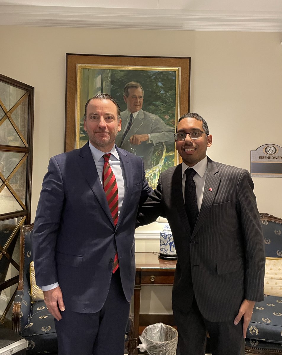 This afternoon, I had the pleasure to host my friend <a href="/richardsookraj/">Richard Sookraj</a> at The Capitol Hill Club. Richard is the Chief Advisor to Minister @MPPKerzner &amp; Associate Minister <a href="/BramptonGraham/">Graham McGregor</a> at Ontario's Ministry of the Solicitor General. Richard and I strategized on how to strengthen