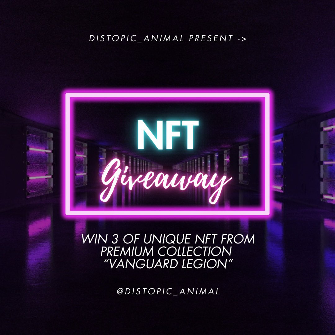 distopic_animal's tweet photo. 🚀 NFT GIVEAWAY ALERT!
 🎉 Win 1 unique NFT from my collection!

How to enter:
 1️⃣ Follow [@distopic_animal] 2️⃣ RT this post  3️⃣ Tag 2 friends 

⏳ End: 01/31/25 🏆 Winners announced: 02/02/25

#NFTGiveaway #NFTDrop #NFTCommunity #opensea #NFTEvent #OpenSeaNFT https://t.co/RVwDmb5C0N
