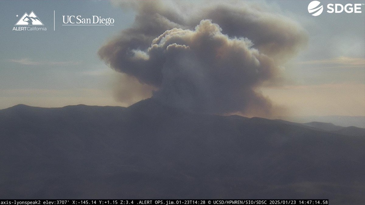 CAWildfiretrack's tweet image. The fire is now 20 acres, very well established with a dangerous rate of spread. Potential for 500 acres now and the Otay Mountain camera is being impacted by fire. #Border2Fire