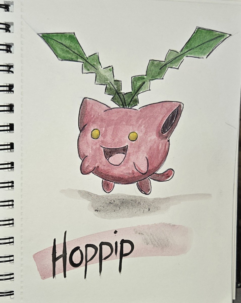 Hoppip🩷 follow my art account on Instagram lils_artwork #Pokemon #pokemonfanart  #art #painting