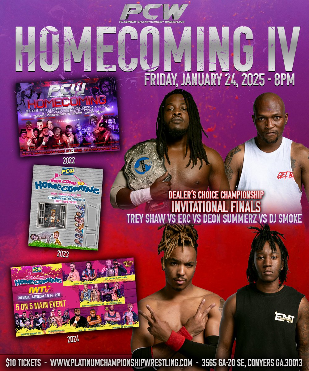 PCWwrestlingATL's tweet photo. 7 HUGE MATCHES this Friday at #Homecoming
Get your 🎟️🎟️🎟️🎟️🎟️
https://t.co/lsXmp6efOh 
@Chad_Sky_Walker 
@ShawTheRipper 
@opticblast 
@TheNajasism 
@EdwardDravenPro @TheEvolvedDMA @NathanielVand13 
@x_Rose_Gold_x_ 
@LamarDiggs_Pro 
@Jpouvwa 
@IrvingWestPhD 
@andeyripley https://t.co/dHa0CMS70O