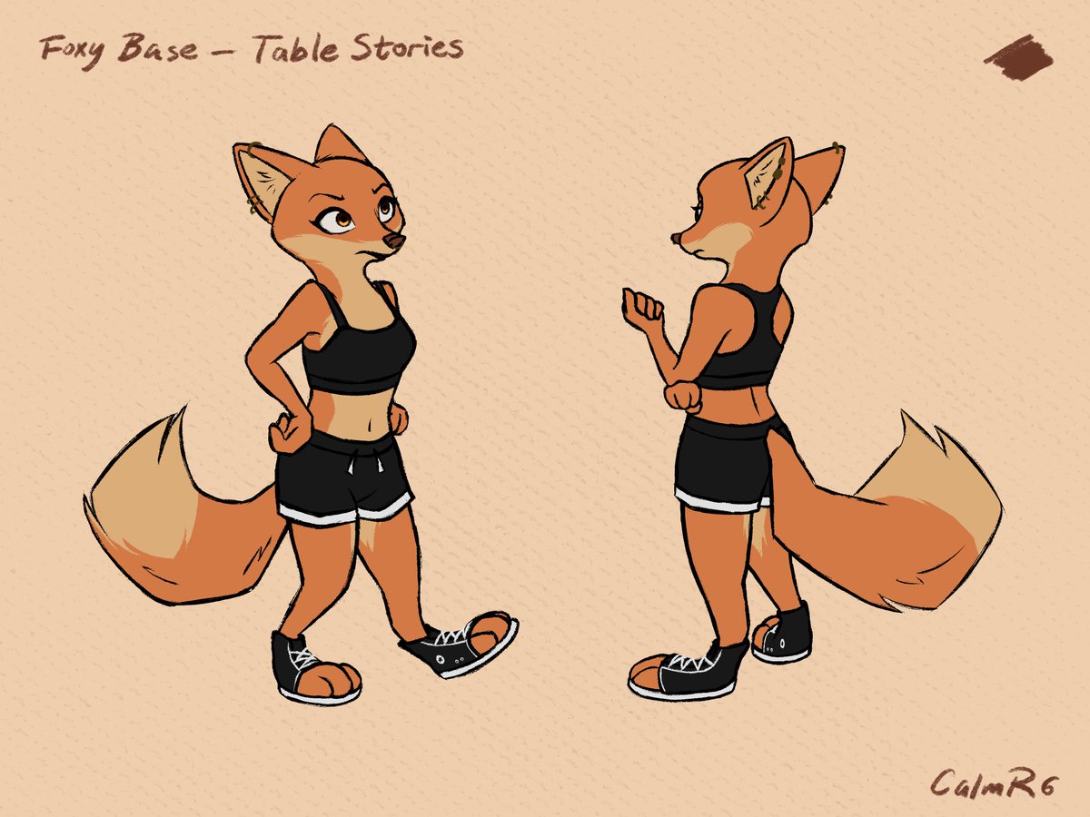 calmR6's tweet photo. Also drew an outfit for Foxy inspired by what she wears in her Table Story. #LiarsBar https://t.co/dpMkAUrmKv