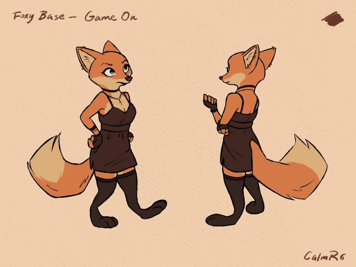 calmR6's tweet photo. Decided to make a little reference sheet for Foxy from Liar's Bar. Here she is in her in-game outfit. #LiarsBar https://t.co/cMrplbUPNS