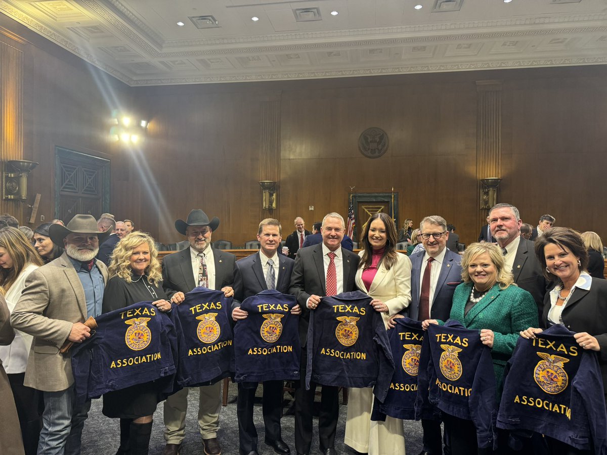 BrookeLRollins's tweet photo. Feeling immeasurably blessed tonight after a day that will stay with me forever. From my precious family, amazing kids, former Texas FFA state officer team, my Hot Tamales softball team, my high school ag teacher, my @TPPF and @A1Policy families, and even a sister who offered to rub my very sore feet.

I was so fortunate to have two of our country’s greatest pastors @Jentezen and @LorenzoSewell0 to pray over my family and me.

Thank you @SenateAgGOP and @JohnBoozman for a productive hearing. 

God bless you all and THANK YOU.