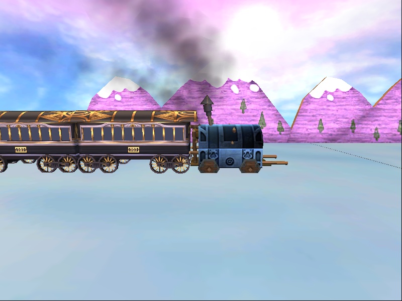W101SierraSpade's tweet photo. Inspired by the lots of travelling I did this holiday season, I designed a Winter Train Ride on Wizard101! Hop on the train at the station in Marleybone and enjoy a scenic view of the snowy mountains before arriving in Polaris! 

#PluckyWinterDecor2024
@w101emily https://t.co/6ebSSzJMWD
