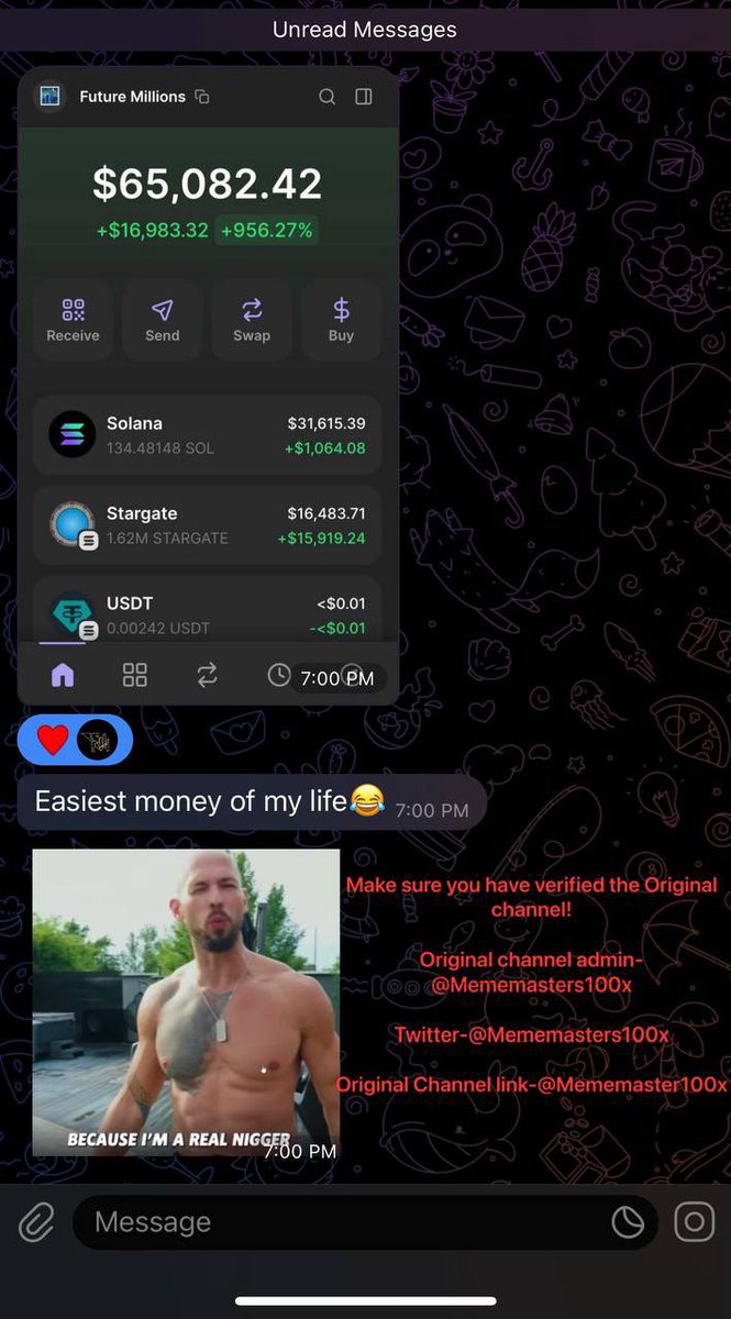 MemeMasters100x's tweet photo. #Stargate $Stargate

Printed 12x from entry

Giving away $5000 from profits.

I will choose 50 people.

💟+🔁 and make sure you’re following me.

Drop your $SOL address below.

#Solana #SolanaAirdrop #Stargate #Solanamemecoin #SolanaMemeCoins #Stargateonsol https://t.co/xueNd5uxVT