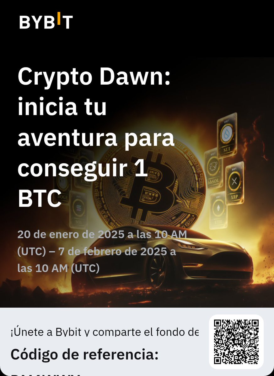 cesarneme's tweet photo. Únete al evento Crypto Dawn de Bybit y gana 1 BTC. ¡No te lo pierdas!
https://t.co/8DaQIxUqAo https://t.co/ftX1ql6IFZ