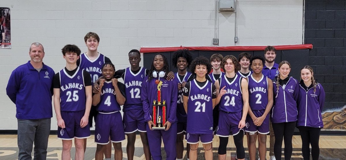 kahokmenshoops's tweet photo. Congrats to the Kahok Freshman and Coach Brian Andrews for defeating Triad 42-35 and winning the 8 team Granite City Tournament! https://t.co/EctLgPP2K8