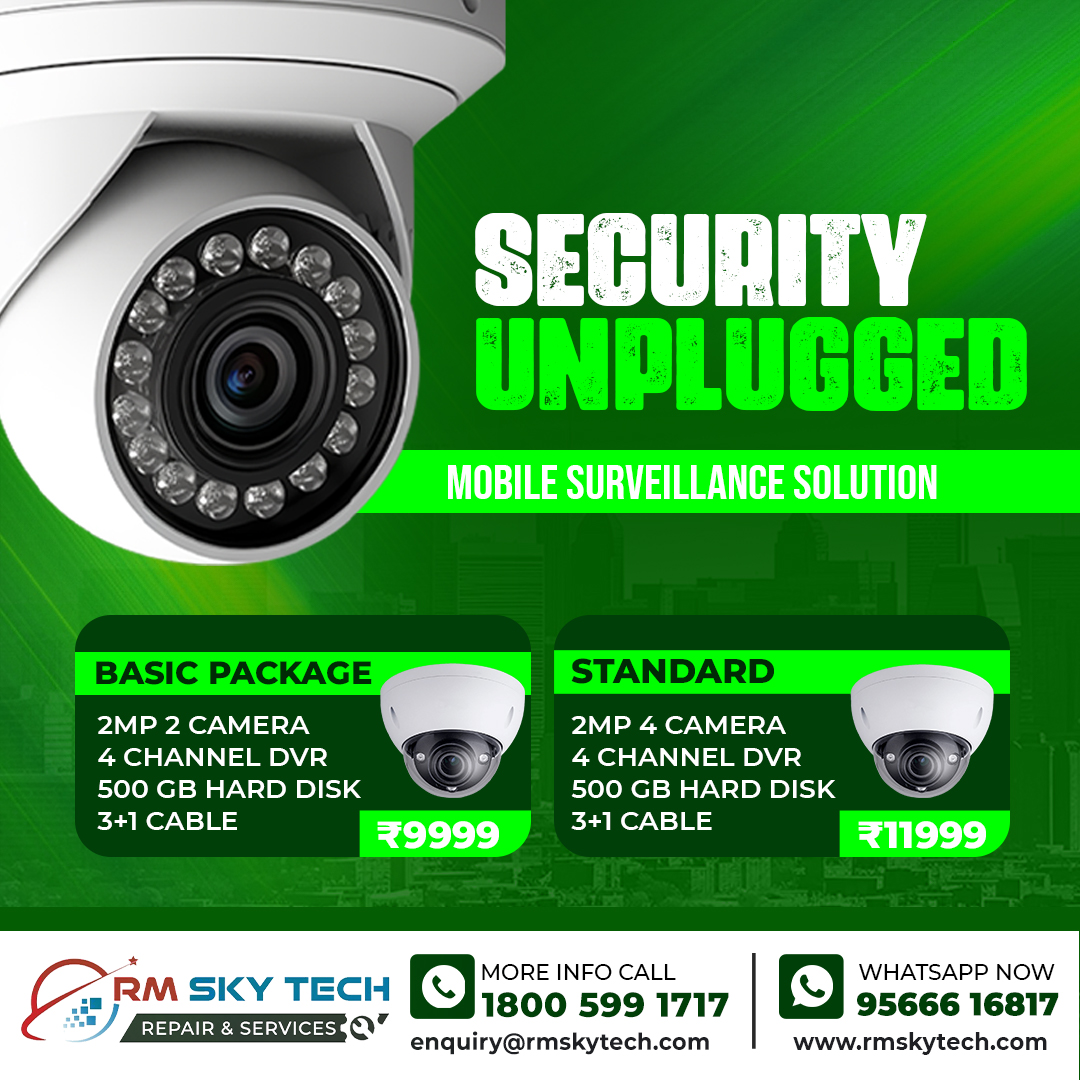 rm_repair_serv's tweet image. 💡 Secure Your Loved Ones, Stay Stress-Free!
RM Sky Tech offers tailored CCTV packages for homes and businesses.
DM us now for details!
📞 95666 07217 | 🌐 rmskytech.com
#TotalProtection #SurveillanceMadeEasy #TechDrivenSecurity #StaySafe