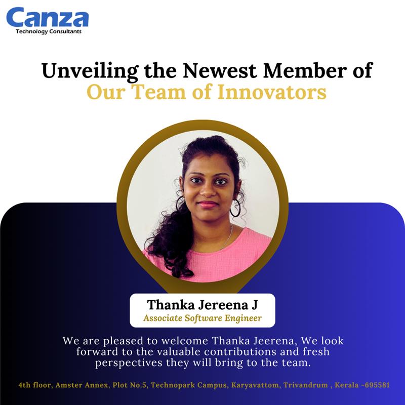 CanzaTechnology's tweet photo. 🌟 Welcome aboard, Thanka Jereena J! 🌟

Excited to have you as part of our innovative journey at Canza! 🚀 Let’s create, inspire, and transform together. 💻✨

#TeamCanza #InnovationUnleashed #NewBeginnings https://t.co/NWgdf3deIk