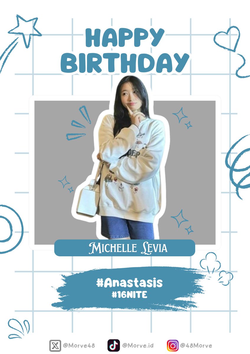 Morve48's tweet photo. Ubur-ubur ikan lele
ulang tahun lagi le @Levi_JKT48

Semoga kebahagiaan yang kamu berikan kepada orang lain kembali kepadamu di hari istimewa ini.🥳🥳🤩

You deserve all the smiles in this world.
Once again Happy Birthday!!🎉🎉💌

#Anastasis 
#16NITE https://t.co/7o9baEXyIZ