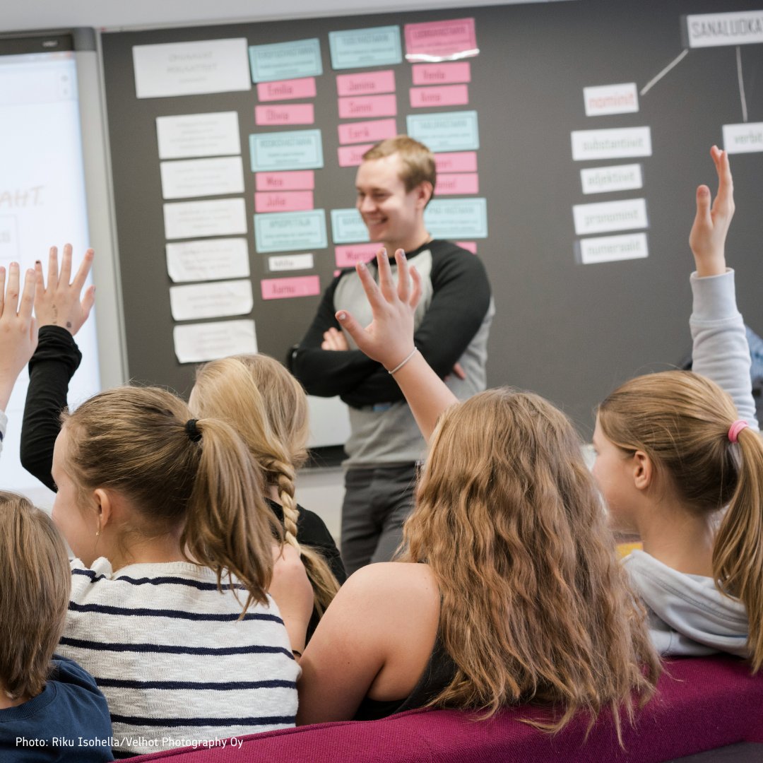 thisisFINLAND's tweet photo. Today, as we celebrate the International Day of Education, let’s highlight some key features of Finland’s education system:

🆓 Free education on all levels
👩🏽‍🏫 Highly trained, trusted, and valued teachers
✅ Equal opportunities for all students
🍽️ Free school meals https://t.co/Io0jILzfj9