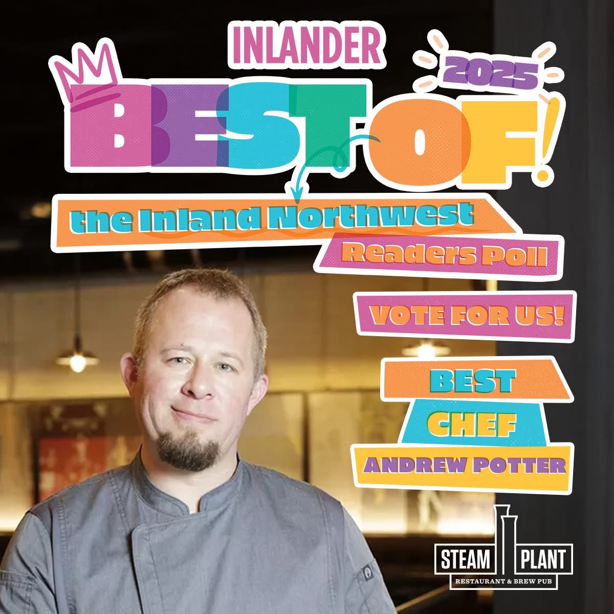 Don’t forget to check out the Steam Plant during Restaurant Week! Chef Potter and his team have been working hard to come up with some amazing specials. #SteamPlant #InlandRestaurantWeek #ReaderBestOfPoll #Vote