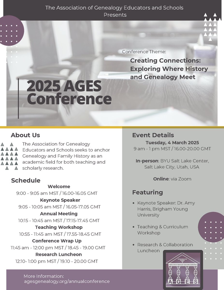Association of Genealogy Educators and Schools tweet media