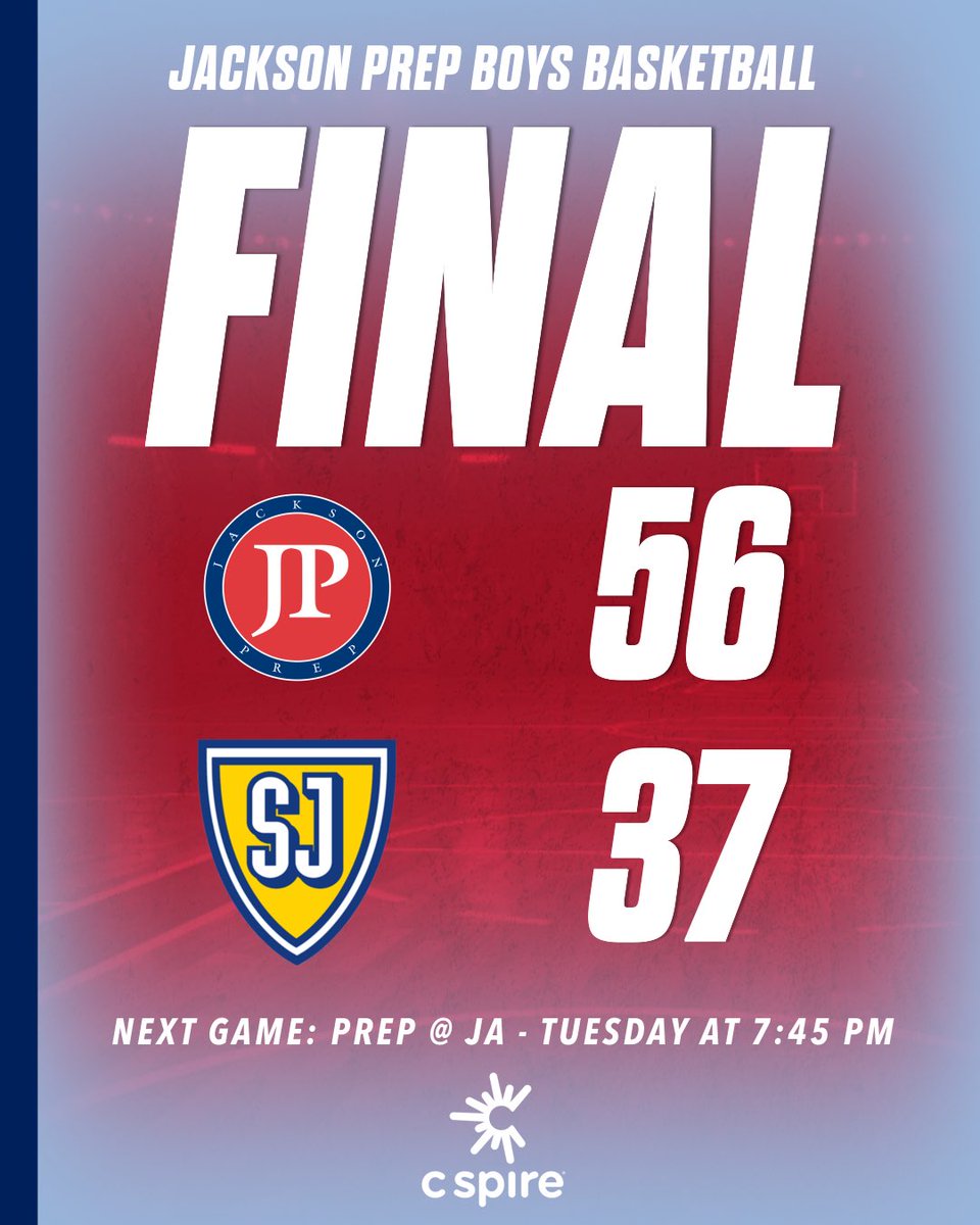 ⚪️ Prep: 56 (20-4, 5-1)
🔵 St. Joseph: 37

🔥 The Patriots have a dominant 3rd quarter over the Bruins to get the win on senior night! We are proud of our six seniors: Cole, Thomas, John Ed, Ben, De’Marion, and EJ!

📅 Next Game: Tuesday @ Jackson Academy 

#PrepFamily