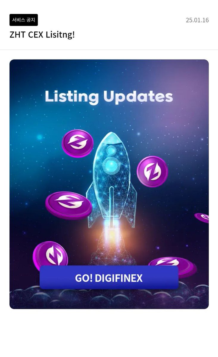 baghaesu's tweet photo. 🔔 New Listing
$ZHT @ZHunter_of posted on #DigiFinex on Jan 16, 2025!

🔗 Trade: https://t.co/LAL04nNvAc
🔍 Details: https://t.co/XFzPpx7OSM
#DigiFinex #ZHT #DigiFinexNew Listing https://t.co/AI3KmjJpFE