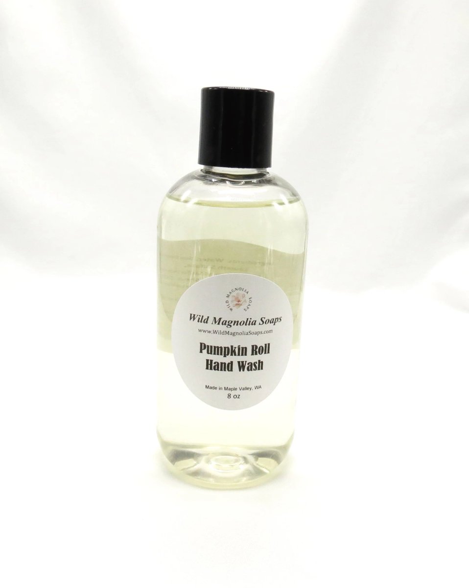 WldMagnoliaSoap's tweet photo. Pumpkin Roll Liquid Hand Soap - Sweet sugar pumpkin puree spiced with hints of cinnamon, and nutmeg layered onto a warm, sweet-butter crust, drizzled with maple and honey. Yummy. 
#liquidsoap #pumpkinspice #handsoap 
https://t.co/RivAyB0q9N https://t.co/8LlMVXssaQ