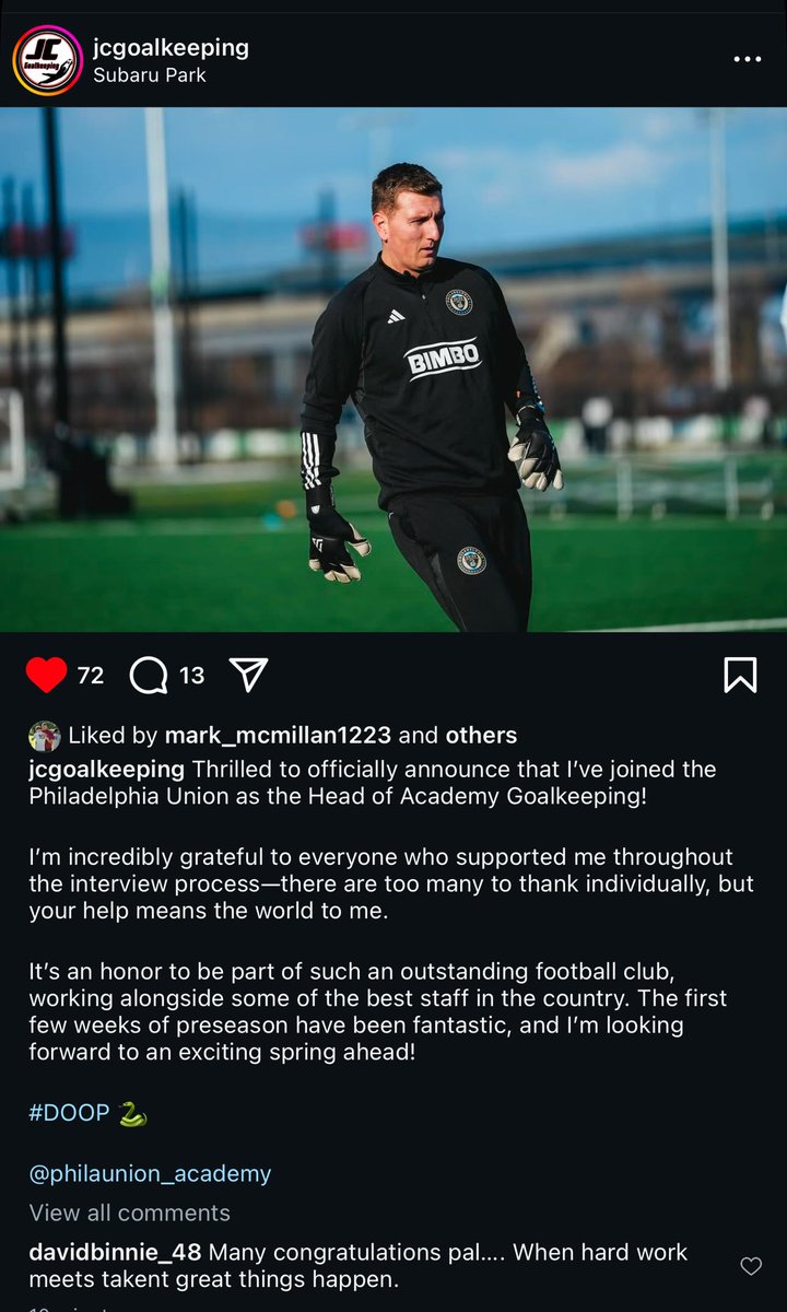 Sporting Futures ๐บ๐ธ๐จ๐ฆ๐ช๐บ (@sportingfutures) on Twitter photo SFUSA: Huge congratulations to our former Student Athlete <a href="/JamieCleland17/">Jamie Cleland ๐ด๓ ง๓ ข๓ ณ๓ ฃ๓ ด๓ ฟ</a> who has recently been appointed as the Head of Academy Goalkeeping at top <a href="/MLS/">Major League Soccer</a> side <a href="/PhilaUnion/">Philadelphia Union</a> after leaving his post <a href="/UDBlueHens/">Delaware Blue Hens</a> SFUSA: Huge congratulations to our former Student Athlete <a href="/JamieCleland17/">Jamie Cleland ๐ด๓ ง๓ ข๓ ณ๓ ฃ๓ ด๓ ฟ</a> who has recently been appointed as the Head of Academy Goalkeeping at top <a href="/MLS/">Major League Soccer</a> side <a href="/PhilaUnion/">Philadelphia Union</a> after leaving his post <a href="/UDBlueHens/">Delaware Blue Hens</a>