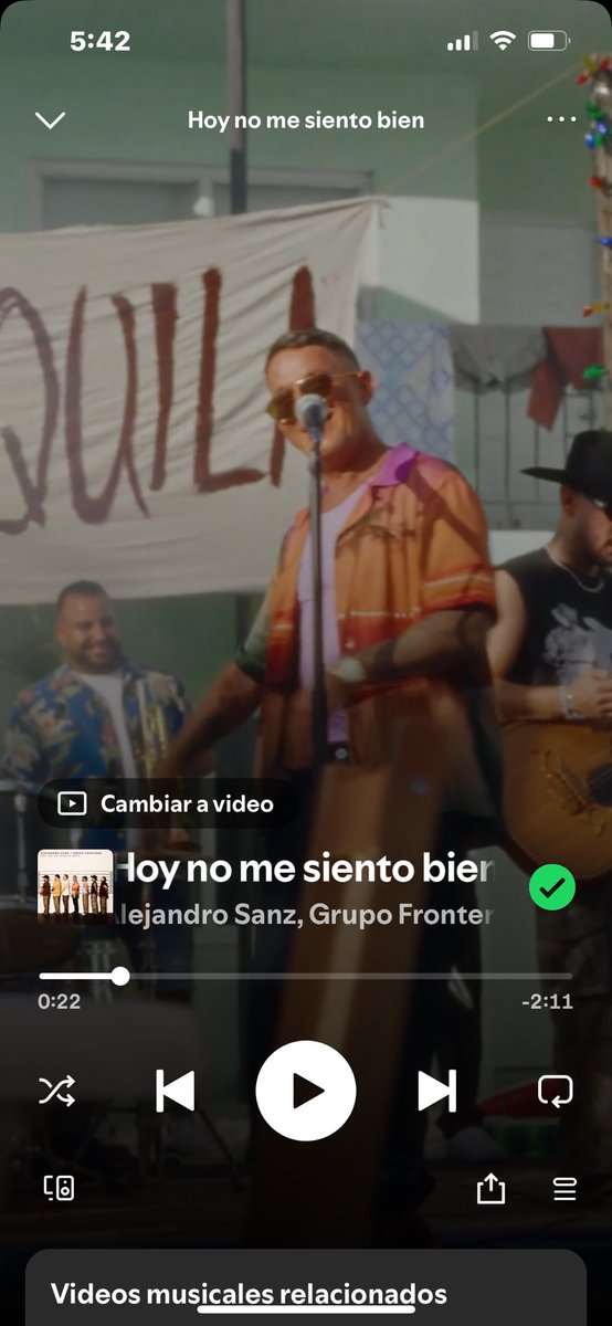 FabbyDSanz's tweet image. Ya la puedo poner de tono de llamada? @AlejandroSanz #HoyNoMeSientoBien ya disponible en todas las plataformas 

youtu.be/Z99tsgSts3U?si…
