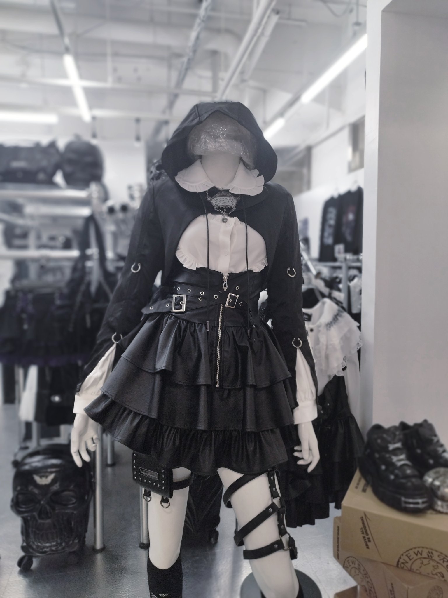 IMVAL / Leather Dress [BLK] クーザ QOOZA IMVAL / Leather Dress [BLK]（IMV002） - QOOZA