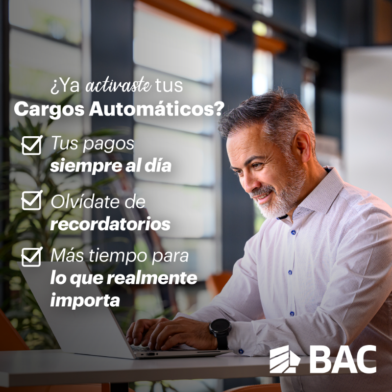 BACCredomaticSV's tweet photo. 📆 Pagar tus facturas mensuales no tiene por qué ser una preocupación más en tu agenda. Con Cargos Automáticos, tus pagos se realizan automáticamente desde tu tarjeta de crédito, para que tengas más tiempo.
Conoce más aquí 👉 https://t.co/dM9Sp2E6Rk
#BACSimple