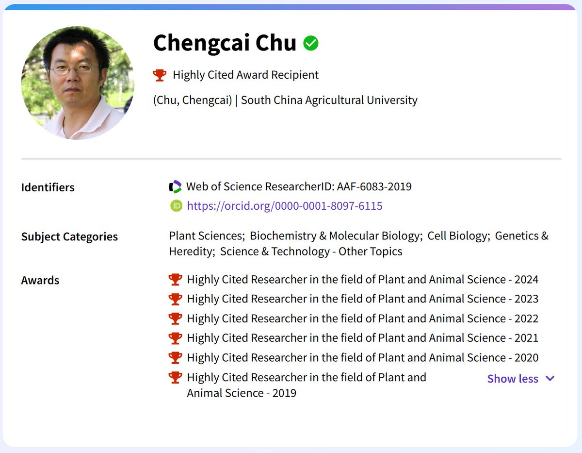 PCP_EIC's tweet photo. 🎊Congratulations to PCP editor Chengcai Chu for being a Clarivate's Highly Cited Researcher 2024, and for his contributions to #NutrientSensing #NutrientUtilization🌾
https://t.co/5vDu2d5WCb

Chengcai's Q&amp;A: https://t.co/Wst8a07PZo
Recent work: https://t.co/vhNqPzooGO
#plantsci https://t.co/RrqHJ5BuNE