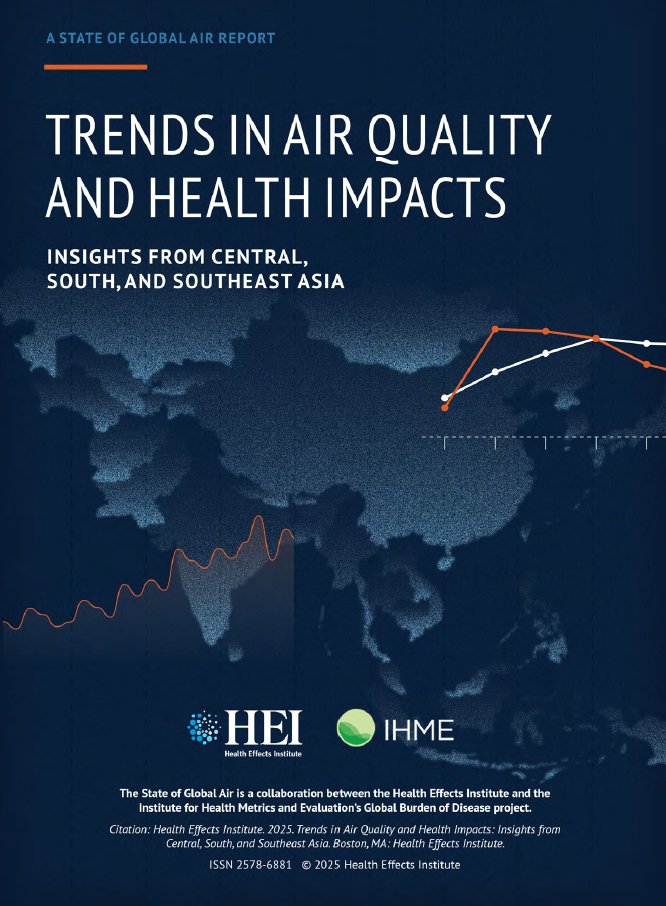 📣 New Report!

Air pollution is Asia's leading environmental risk factor for poor health, affecting millions of people annually. 

Check out our new report focused on air pollution &amp; health in Central, South, &amp; Southeast Asia ➡️tinyurl.com/ez3paud4
#AirQuality
1/3