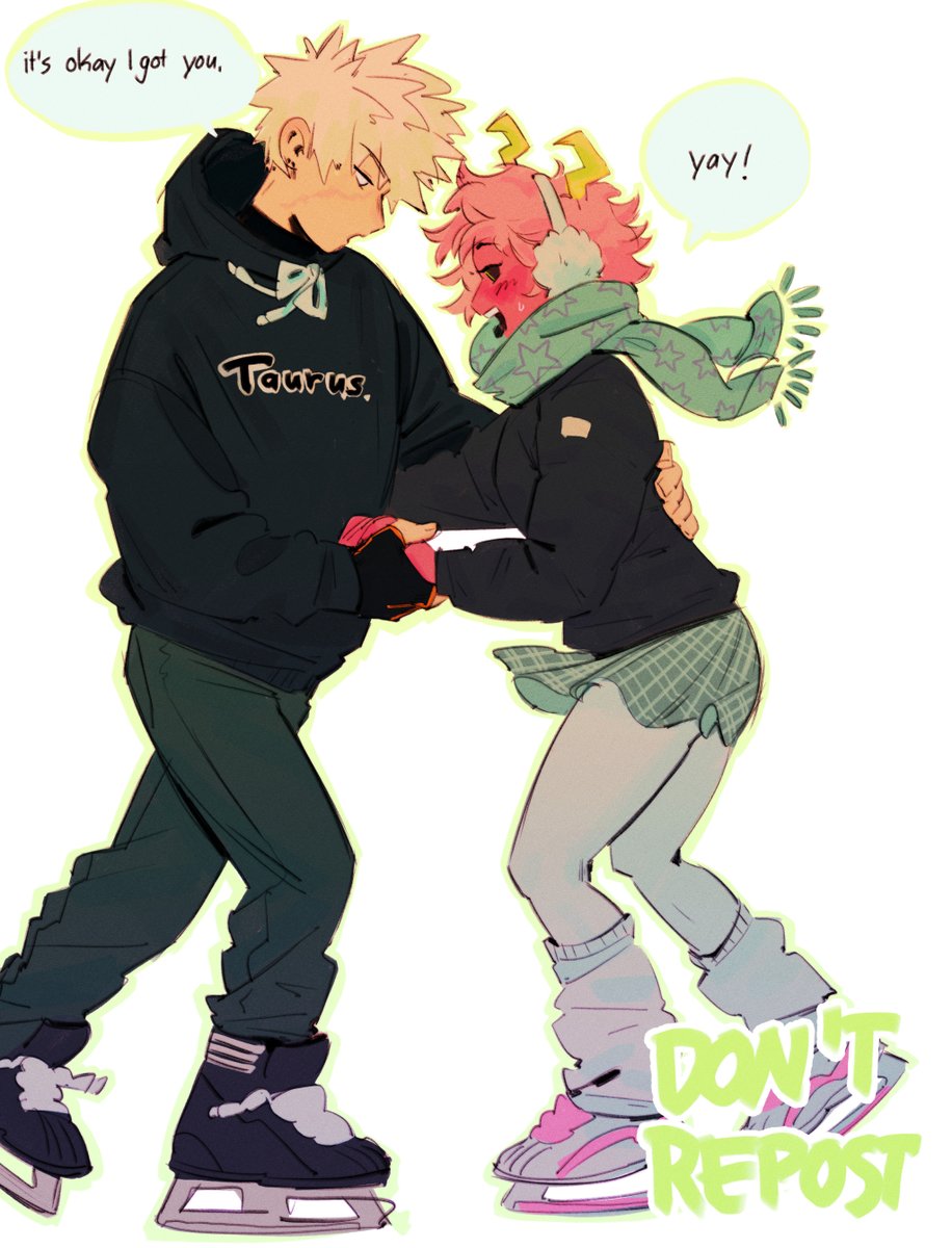 aromantic besties katsuki &amp; mina <3 (kofi request)