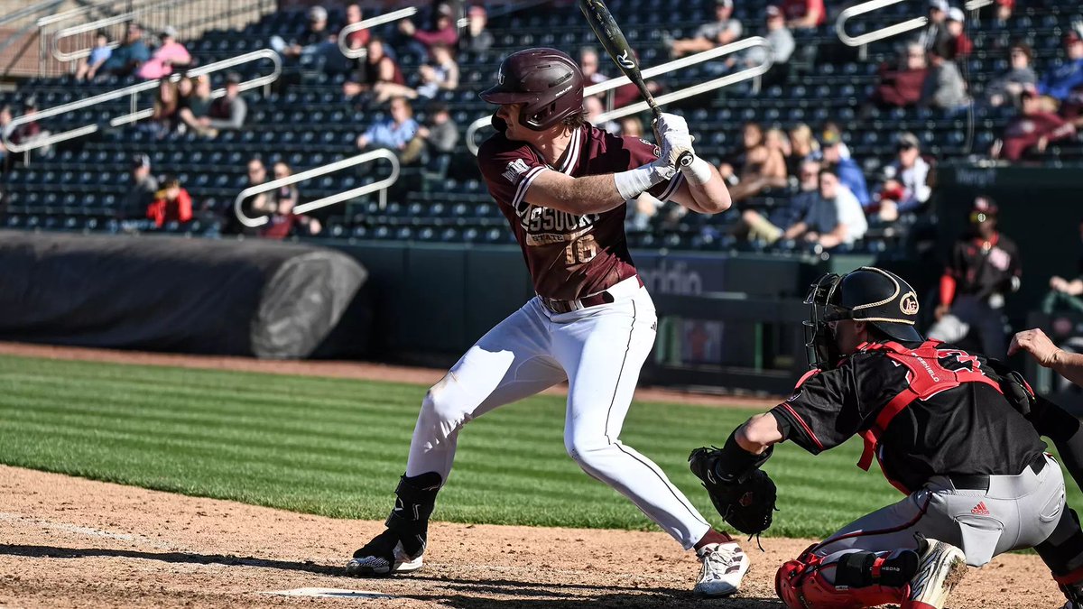 d1baseball's tweet photo. From The Missouri Valley Preview 📂

@MoStateBSB's offense has a chance to be special, thanks in part to the returns of @TaegGollert, @BogenpohlCaden, @ZackStewart25 and Nick Rodriguez.

That quartet combined for 65 home runs a year ago for a team that slashed .277/.385/.508. https://t.co/psvnfFADND