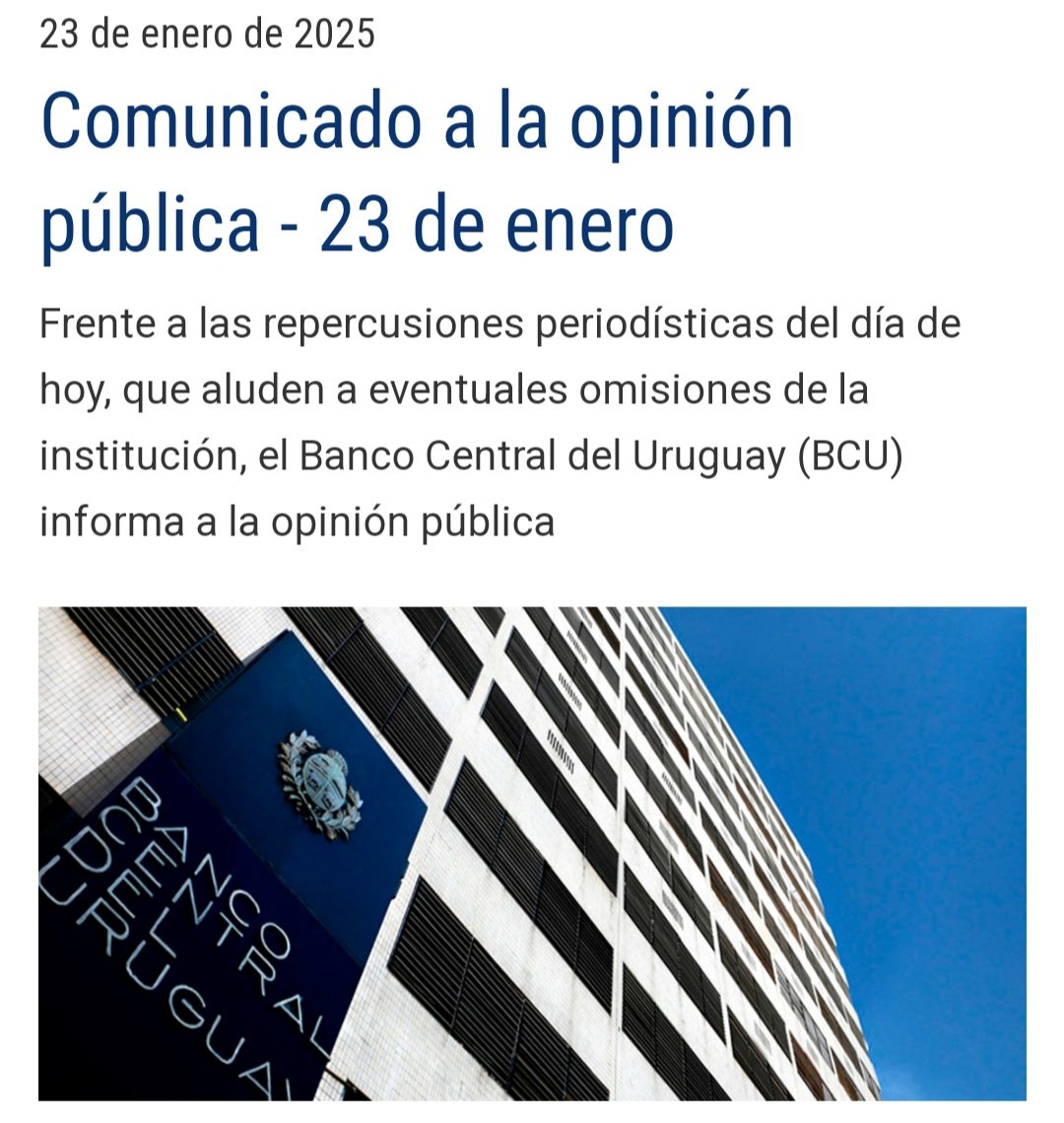 JDiana91's tweet photo. ⚠️📣 Comunicado del @BancoCentral_Uy
relativo a su actuación en los denominados "fondos ganaderos"

https://t.co/42MFKHbISm https://t.co/uGV4v4IwVC
