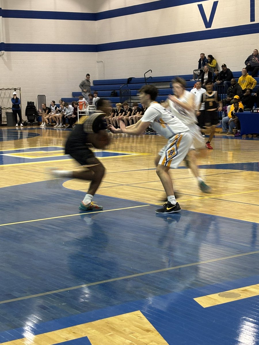 Boys C team basketball is fighting hard in the 3rd Quarter. Up 27-13