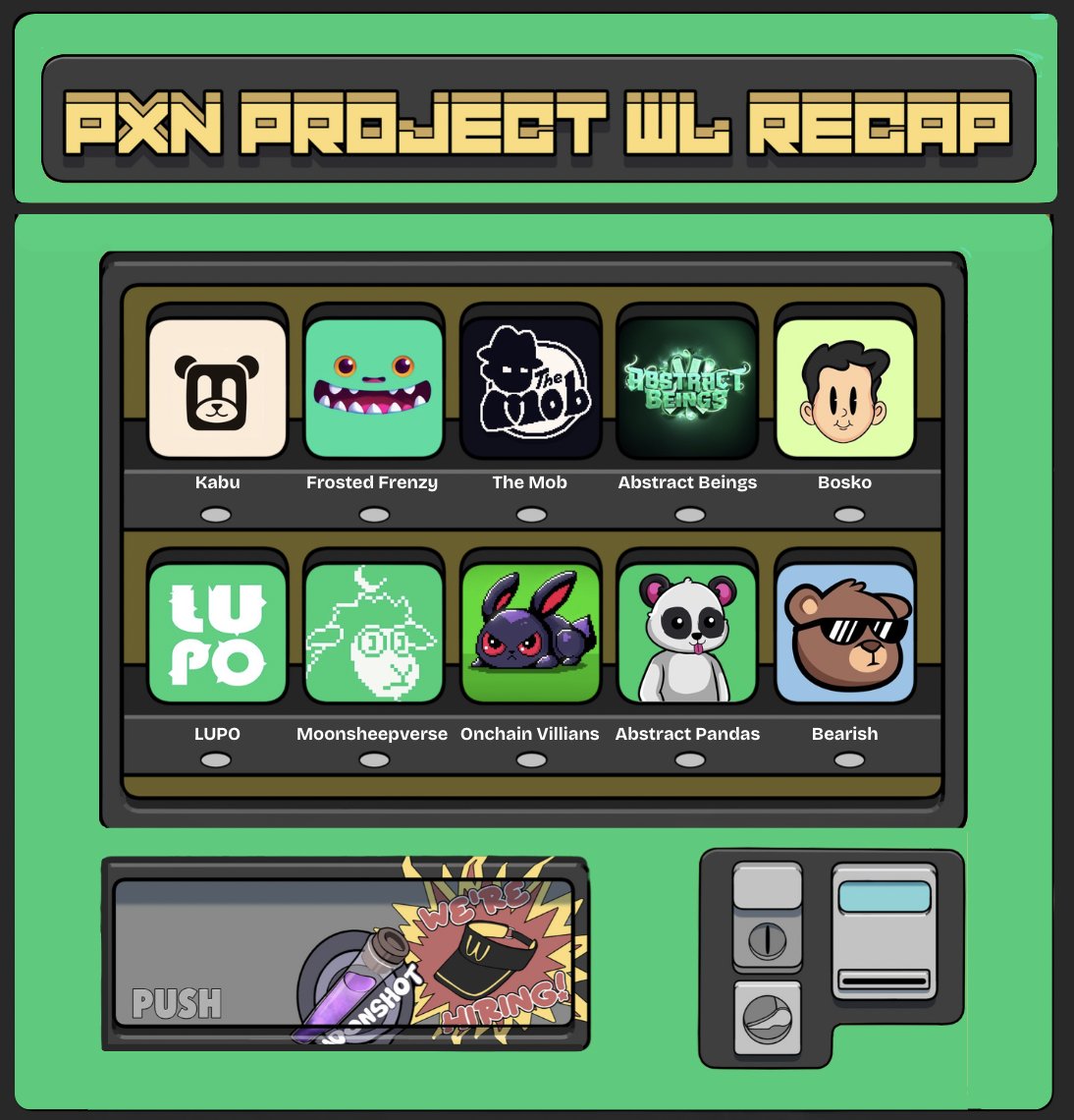 Abstract Ready ✳️

Phantom Network would like to express our gratitude and thanks for all the projects listed below and more for providing whitelist spots to our holders.

Our community is ready for Abstract Mainnet 🔜