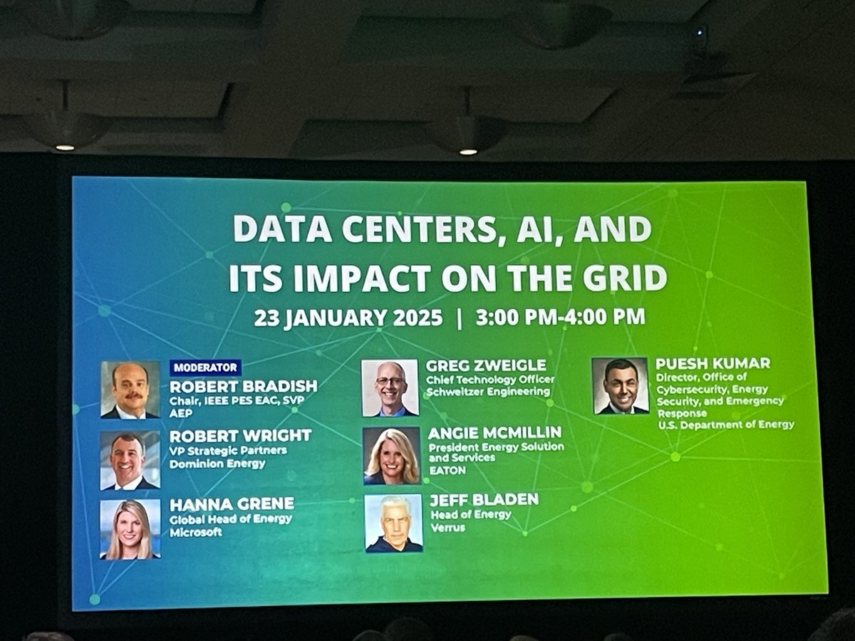 LinaBertling's tweet image. Time to wrap up after an energizing week in #SanDiego - the final panel says it all - #AI and data centers - we need fast , huge additional electricity supply - SMR+ renewables . Thanks @ieee_pes for a brilliant event #IEEEPESGridEdge @KTHuniversity pes-gridedge.org
