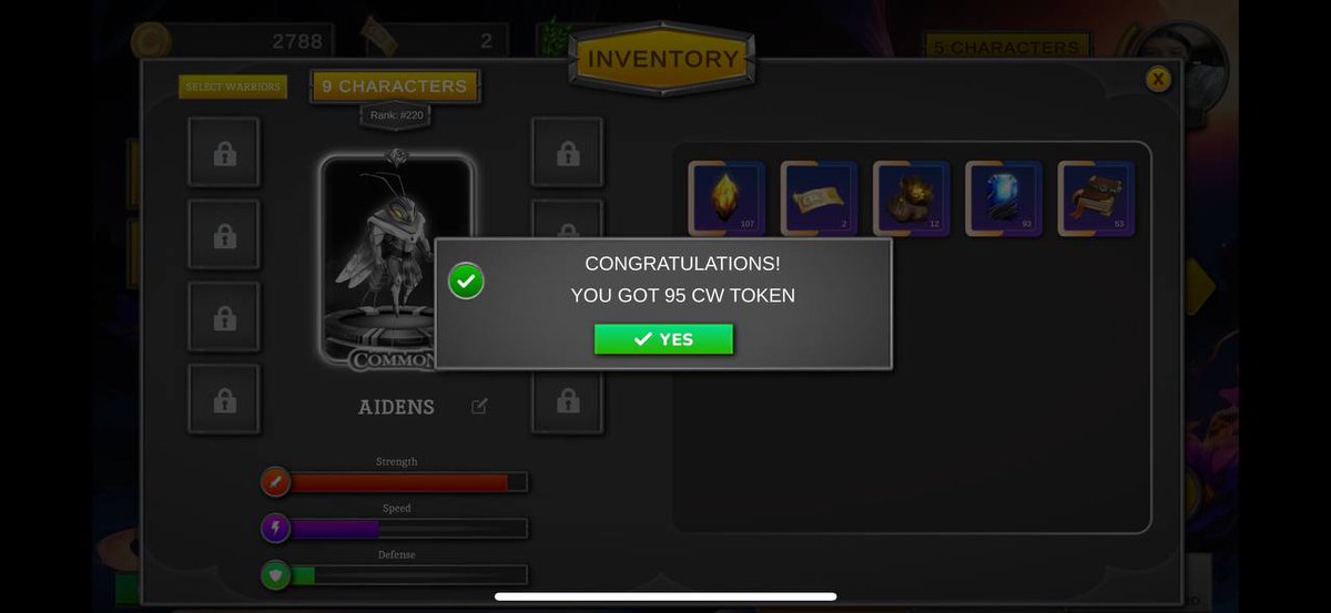 guyletibro's tweet photo. Maintenant, ouvrez le sac porte-bonheur sans passer l'exame🎉
Résultat : 95 $CW Token en poche 😶🌫️
Quelle a été votre meilleure récompense dans le jeu jusqu'à présent ?
#PlayToEarn #CryptoGaming https://t.co/Z7KjXk5u3o