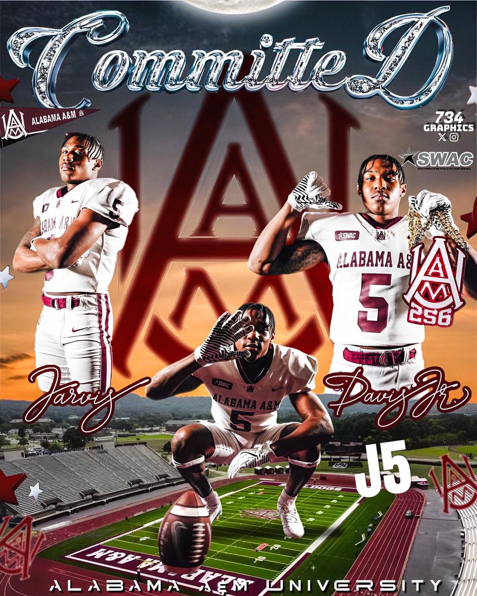 Jarvis Davis Jr 3⭐ (@jarvisdavisjr2) on Twitter photo I am 1000% committed to <a href="/AamufbR/">Alabama A&M Football</a> ALL IN!
<a href="/Coach_Sam_Shade/">Coach Sam Shade</a> <a href="/CLatsonWrU/">Lawann Latson</a> <a href="/CoachACCarter/">Antonio Carter</a> <a href="/HBCUSports1/">HBCU Premier Sports & More</a> <a href="/ahsvikes/">Airline Vikings Football</a> <a href="/Coachjscog/">Justin Scogin</a>
#DaChase #J5 #TheSickest I am 1000% committed to <a href="/AamufbR/">Alabama A&M Football</a> ALL IN!
<a href="/Coach_Sam_Shade/">Coach Sam Shade</a> <a href="/CLatsonWrU/">Lawann Latson</a> <a href="/CoachACCarter/">Antonio Carter</a> <a href="/HBCUSports1/">HBCU Premier Sports & More</a> <a href="/ahsvikes/">Airline Vikings Football</a> <a href="/Coachjscog/">Justin Scogin</a>
#DaChase #J5 #TheSickest