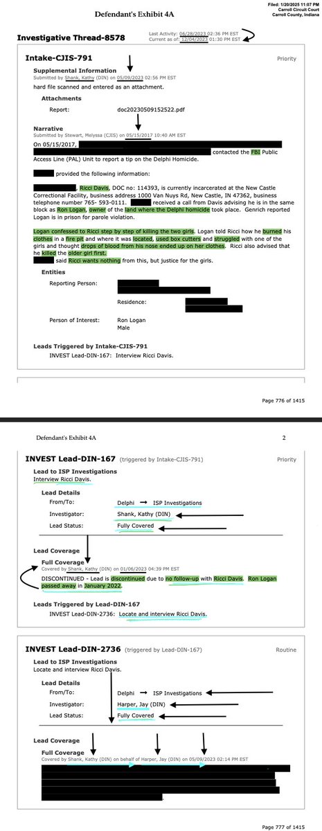 theCatTastrophy's tweet photo. #RonLogan's & #ElvisFields' confessions landed on the deaf ears of Indiana State Police Detective #JayHarper of Unified Command via fellow ISP detectives. Elvis told ISP Detective #KevinMurphy, "[I]f his spit is found on one of the girls, but he could explain it away, would he still be in trouble." Ron's confession to Ricci was investigated by ISP First Sergeant Hansard & relayed to UC via report by ISP Detective Wolfe. Elvis also confessed to two of his sisters, one February 14, 2017 before the bodies were discovered, & one in October 2017. All confessions contain legitimate information only the killer would know. #RickAllen #Delphi