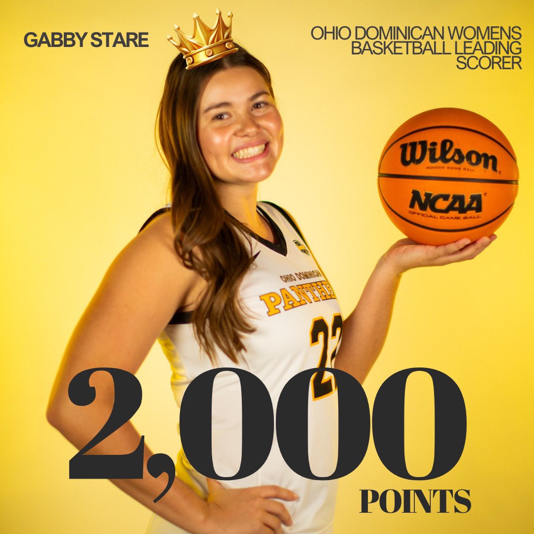 WBB | 2,000 Points 👑🏀

Gabby Stare becomes only the second player in Ohio Dominican history to score over 2,000 points in her career. #ClawsOut